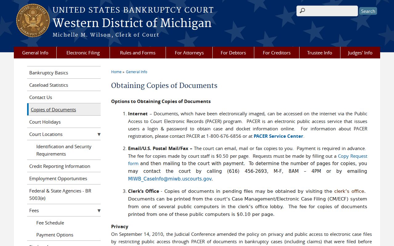 Boyne City court record research image about court document copy access