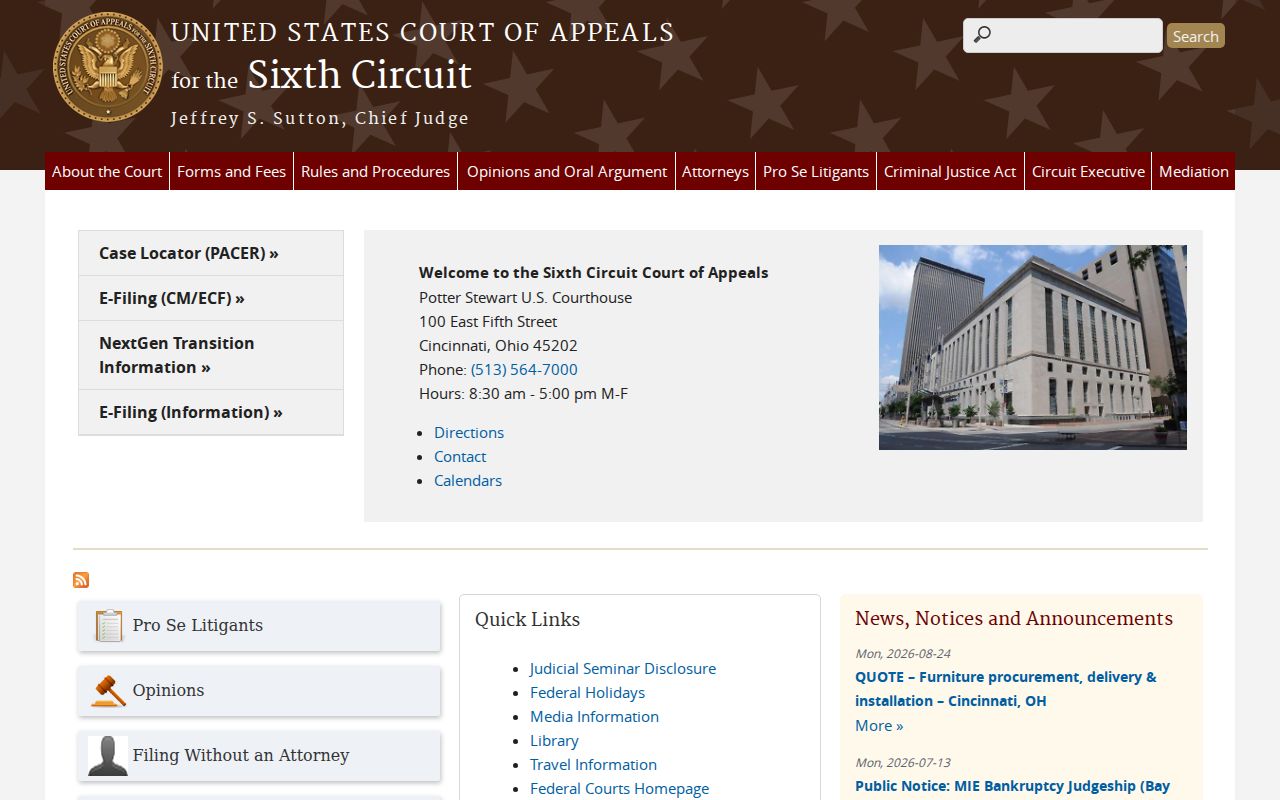 Boyne City court record research image of an appellate court information source